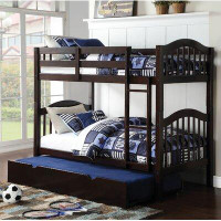 Harriet Bee Beeching Twin Over Twin Standard Bunk Bed with Trundle by Harriet Bee