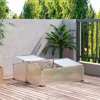 Cold Frame Greenhouse 47.25" x 39.25" x 16.25" Silver