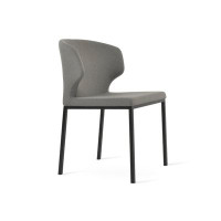 sohoConcept Amed Metal Wingback Side Chair in Fabric