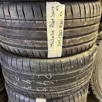 245 30 20 2 Michelin PilotSport Used A/S Tires With 95% Tread Left
