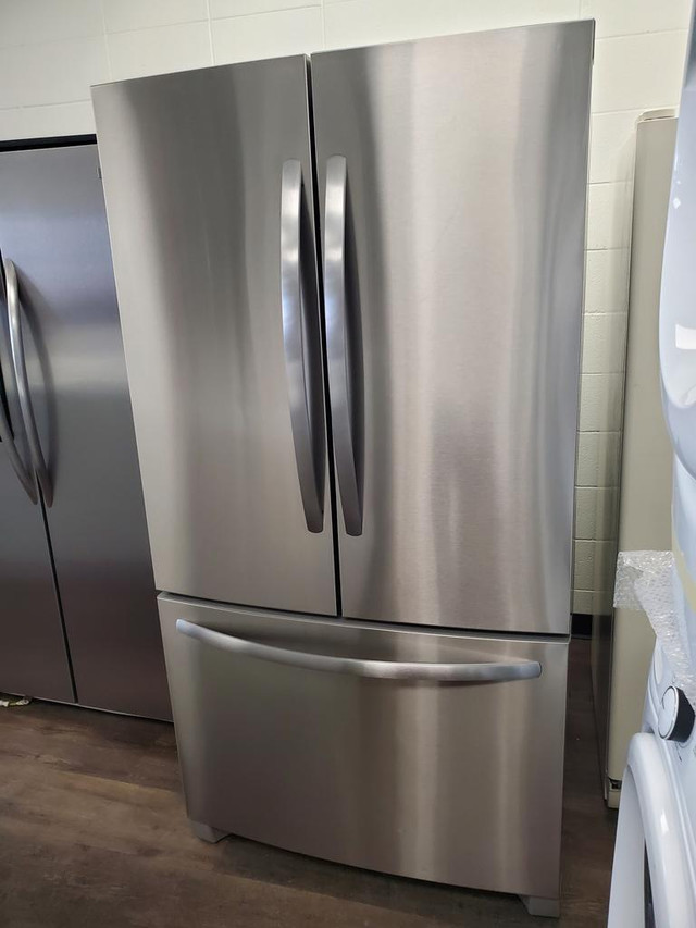 Stainless steel Frigidaire fridge French door (36 wide), 6 months warranty in Refrigerators in Calgary - Image 2