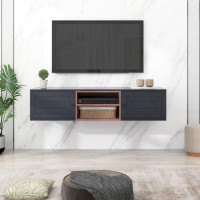 Ebern Designs Wall Mounted Floating Tv Stand With Large Storage Space