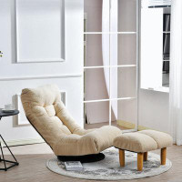 Isabelle & Max™ Lazy Sofa, Single Sofa Reclining Chair in , White Cotton