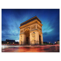 Made in Canada - Design Art Arch of Triumph in Paris - Wrapped Canvas Photograph Print