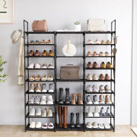 Rebrilliant 9 Tiers Shoe Rack Organizer, Shoe Organizer For Closet For 50-55 Pairs Of Shoes And Boots, Stackable Metal S