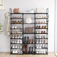 Rebrilliant 9 Tiers Shoe Rack Organizer, Shoe Organizer For Closet For 50-55 Pairs Of Shoes And Boots, Stackable Metal S