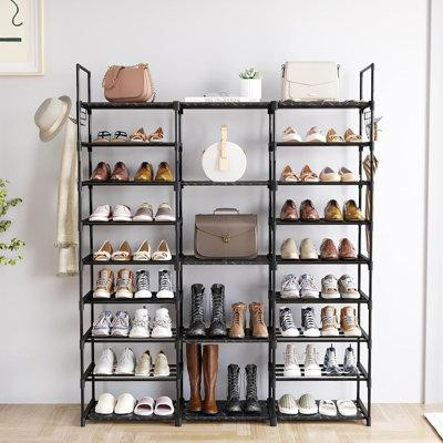 Rebrilliant 9 Tiers Shoe Rack Organizer, Shoe Organizer For Closet For 50-55 Pairs Of Shoes And Boots, Stackable Metal S in Other