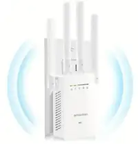 300M WiFi Repeater Extender - Boost Your Home Wi-Fi Signal to Larger Area and Multiple Devices - Easy Setup WiFi Extende