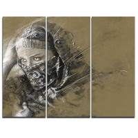 Made in Canada - Design Art Exotic Arabic Woman - 3 Piece Graphic Art on Wrapped Canvas Set