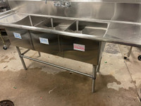 Compartment Sink, Triple, 90 x 27 inch