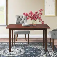 Red Barrel Studio Chemagan Drop Leaf Solid Wood Dining Table