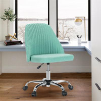 Latitude Run® Fabric Armless Adjustable Swivel Office Desk Chairs