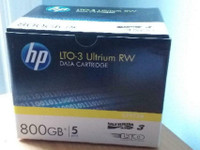 HP LTO-3 Ultrium RW Data Cartridge - New Sealed - Bundle of 5 units for $59.99