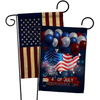 Angeleno Heritage July 4Th Independence Day Garden Flags Pack Fourth Of Patriotic Yard Banner 13 X 18.5 Inches Double-Si