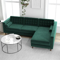 Mistana™ Fossen 102" Wide Velvet Sofa & Chaise