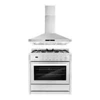 Cosmo 2 Piece Kitchen Package with 36" Freestanding Gas Range & 36" Wall Mount Range Hood