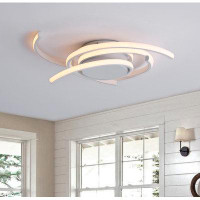 Wrought Studio 1-Light White Iron Dimmable LED Ceiling Lamps