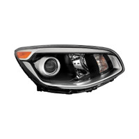 Head Lamp Passenger Side Kia Soul 2017-2019 Halogen Projector Type With Led Accent Without Leveling Capa , Ki2503223C