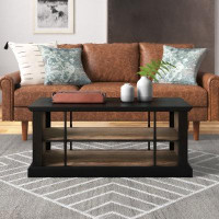 Trent Austin Design Scarlett Two-Toned Rustic Coffee Table With 2 Shelves