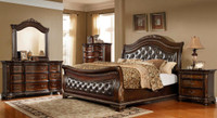 Solidwood Leather Tufted Bedroom Furniture on Discount !! Huge Furniture Sale !!