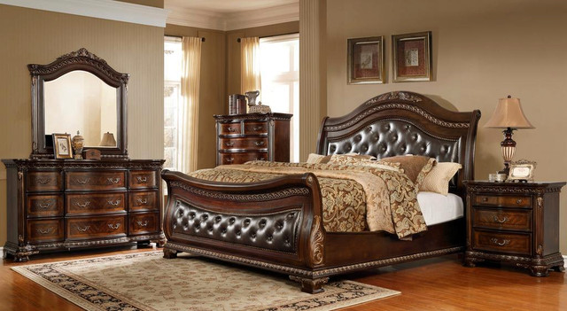 Solidwood Leather Tufted Bedroom Furniture on Discount !! Huge Furniture Sale !! in Beds & Mattresses in City of Toronto