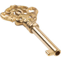 UNIQANTIQ HARDWARE SUPPLY Solid Brass Skeleton Key for Grandfather Clock, Cabinet Doors, Dresser Drawers