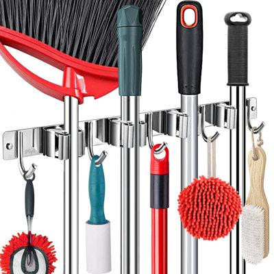 WFX Utility™ Broom Holder Wall Mount Garden Tool Organizer,Mop Hanger Wall Mounted Garage Storage,Kitchen,Laundry Utilit in Other