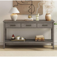 Rosalind Wheeler Contemporary 3-Drawer Console Table With 1 Shelf, Entrance Table For Entryway, Hallway, Living Room
