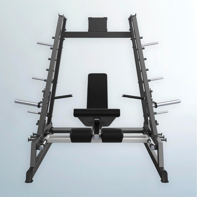 NEW eSPORT DEFENDER LINEAR POWER SMITH MACHINE, DUAL SYSTEM INDEPENDENT ARMS CONVERGING D602 in Exercise Equipment - Image 3