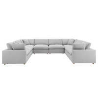 Modway Commix Down Filled Overstuffed 8-Piece Sectional Sofa