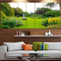 Design Art 'Plant and Flowers in Garden' Photographic Print Multi-Piece Image on Canvas