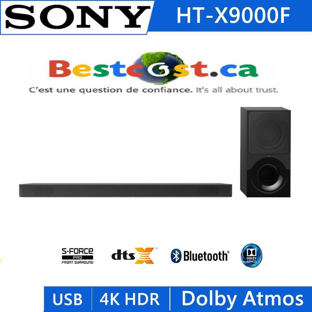 Sony HT-X9000F 2.1 Channel Dolby Atmos Sound Bar & Wireless Subwoofer - WE SHIP EVERYWHERE IN CANADA ! - BESTCOST.CA in Stereo Systems & Home Theatre