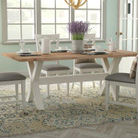 Birch Lane™ Colbourn 78.5" Solid Wood Trestle Dining Table
