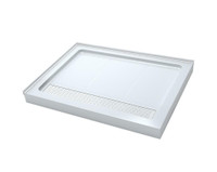 36x48 Linear Drain Acrylic White Shower Base ( Can be a Single, Double or Triple Threshold )