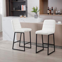 17 Stories Upholstered Bar Stools With Footrest