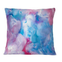 East Urban Home Blue And Red Abstract Clouds - Modern Printed Throw Pillow