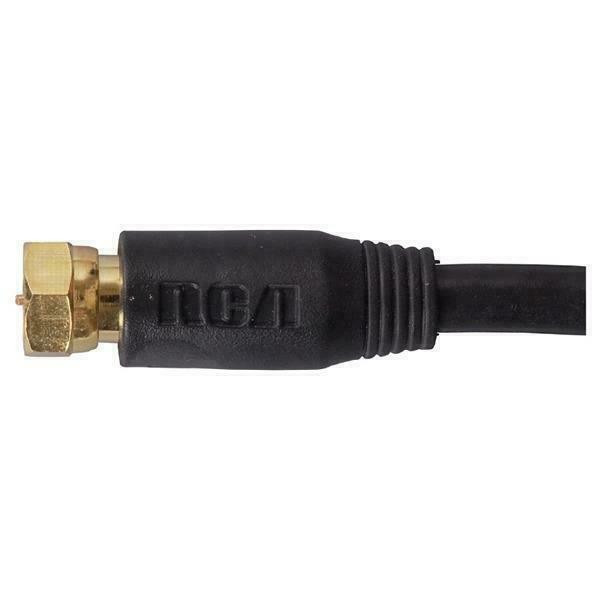 RCA 50' RG6 Coaxial Cable (Black) - CVH650U in Video & TV Accessories in Québec - Image 2