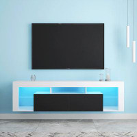 Wrought Studio TV Stand  160 LED Wall Mounted Floating 63" TV Stand