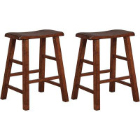 Better Homes & Gardens Heavy-Duty Solid Wood Saddle Seat Kitchen Counter Height Barstools
