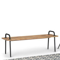 17 Stories Sotelo Solid Mango Wood Bench