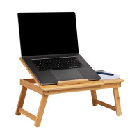 Mind Reader Eco-Friendly Bamboo Adjustable Laptop Tray