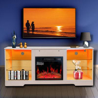 Ivy Bronx Fireplace TV Stand with 18'' Fireplace for TVs up to 62 inch