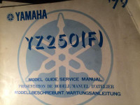 1979 Yamaha YZ250F Model Guide Service Manual