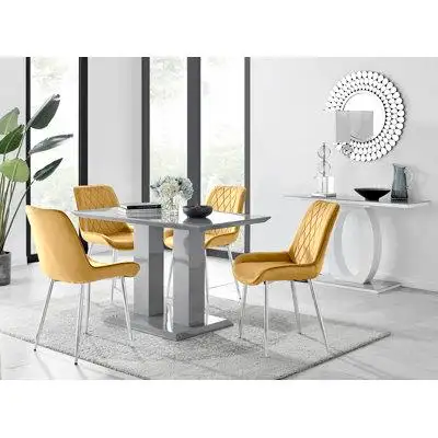 East Urban Home 4 - Person Dining Set