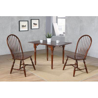 Darby Home Co Darby Home Co Cashlin 3 Piece 48" Rectangular Dining Set | Expandable Drop Leaf Table | Chestnut Brown | 2