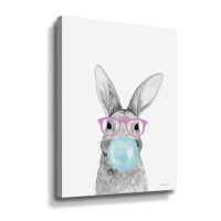 Trinx Bubble Gum Bunny Gallery Wrapped Canvas