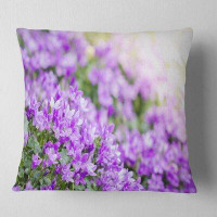 Made in Canada - East Urban Home Floral Beautiful Campanula Flower Bouquet Pillow