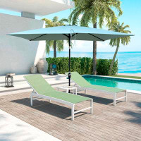 Arlmont & Co. Sieda 6 x 9ft Patio Umbrella Outdoor Waterproof with Crank and Push Button Tilt Without Flap
