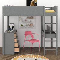 Harriet Bee Jamiria 4 Drawer Youth Loft Bed with Bookcase and Desk by Youzi