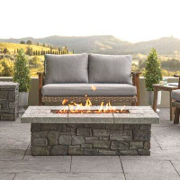 Real Flame Sedona Concrete Propane/Natural Gas Fire Pit Table